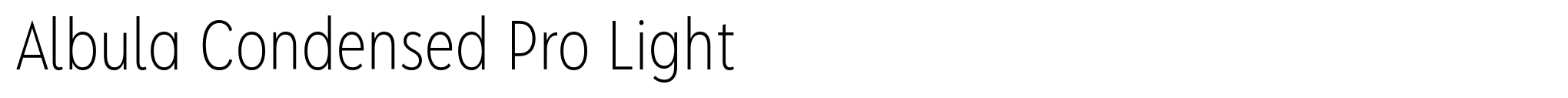 Albula Condensed Pro Light image